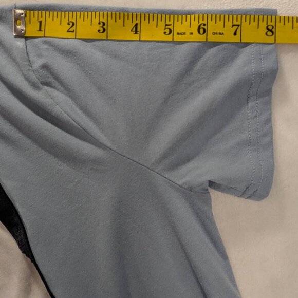 Abercrombie Kids T Shirt 15/16 2 Tone White Blue Short Sleeve Back to School - Picture 7 of 11